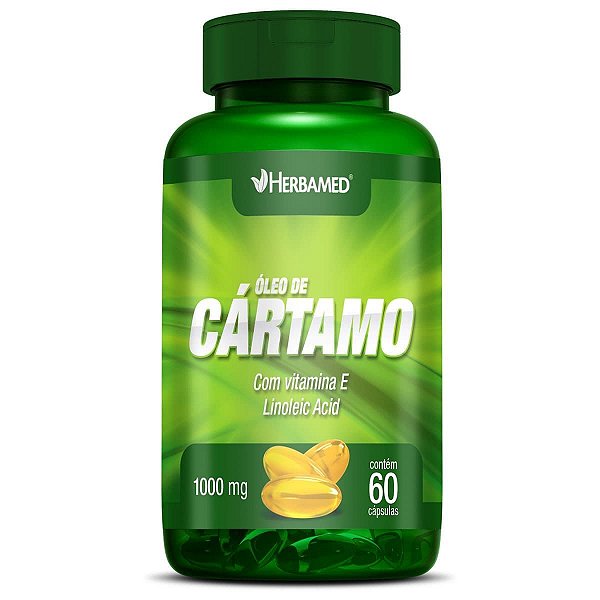 Oleo de Cartamo com Vitamina E - 60 Cápsulas - Herbamed