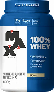 100% WHEY PROTEIN MAX TITANIUM - 900G