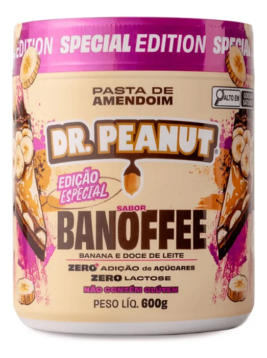 Pasta De Amendoim Com Whey Protein 600g Dr Peanut / Banoffee