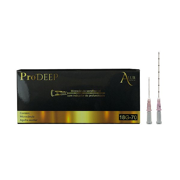 Pro Deep Microcanula Semi-flexivel 18G X 70mm Alur (Kit com duas unidades)