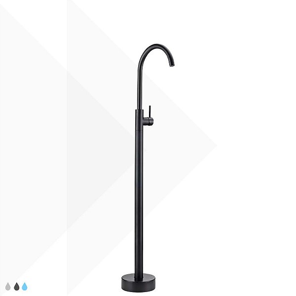 Torneira Monocomando de Piso Deli Black