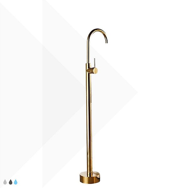 Torneira Monocomando de Piso Deli Dourado