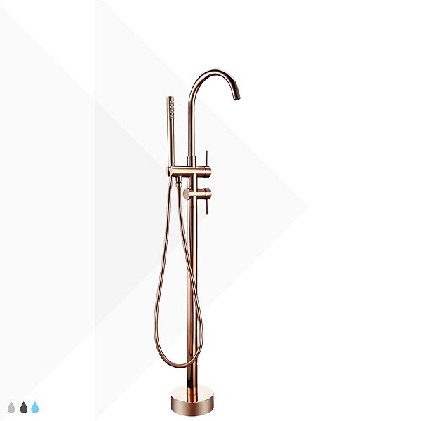 Torneira Monocomando de Piso Vicenza Rose Gold