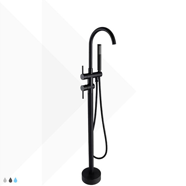 Torneira Monocomando de Piso Vicenza Black