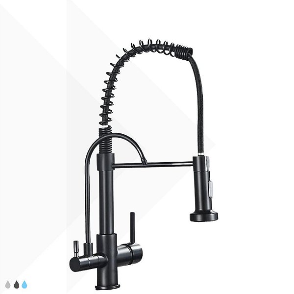 Torneira Monocomando Gourmet Jeniv com Filtro (Black)