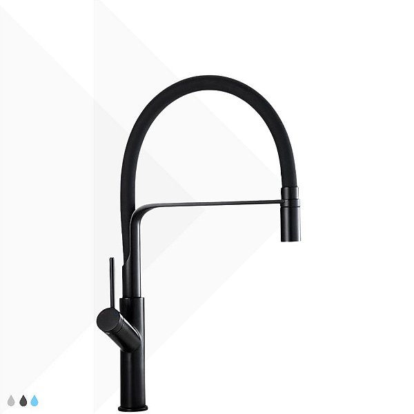 Torneira Monocomando Gourmet Veneza - Black