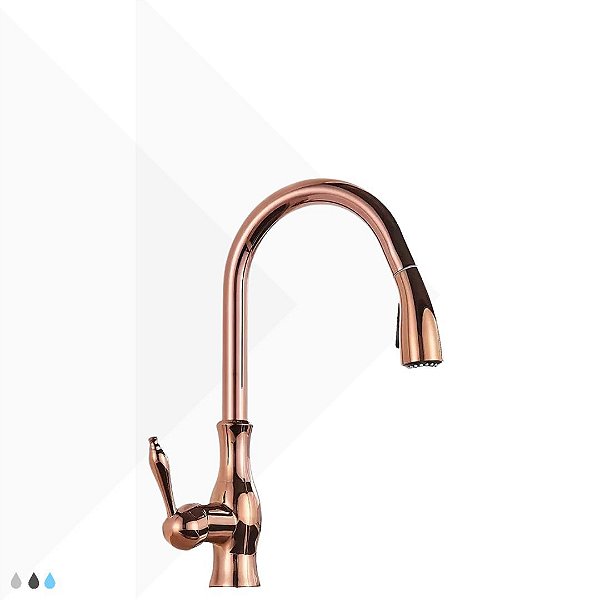 Torneira Monocomando Gourmet Parisi - Rose Gold