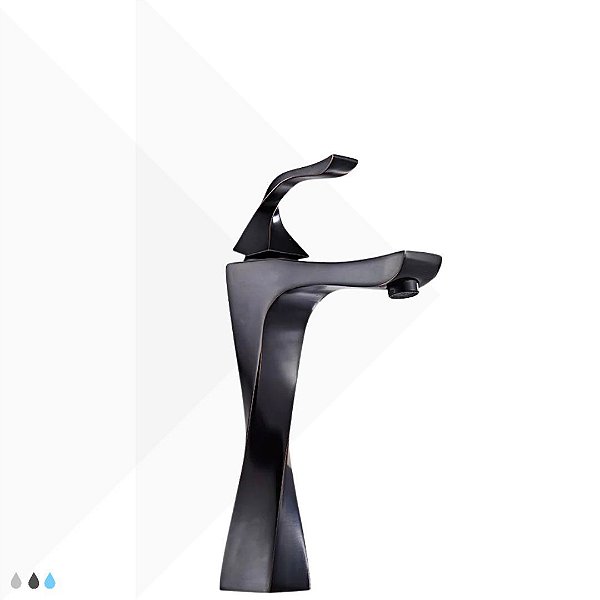 Torneira Monocomando Alta Cirrus Black