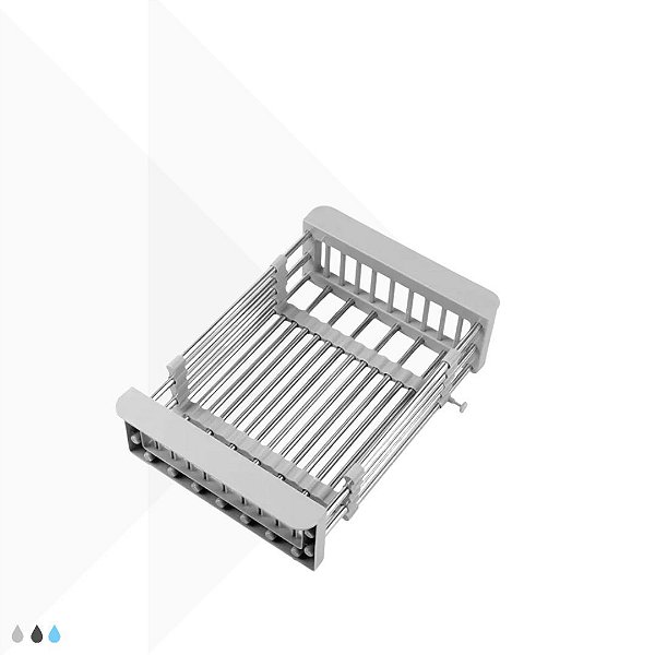 Cesto de Inox Apri - Cinza