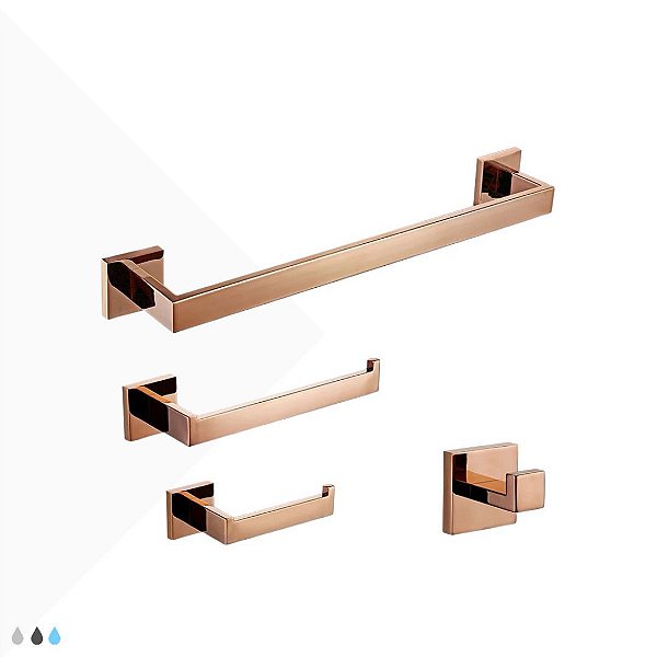 Kit Metais Linear - Rose Gold