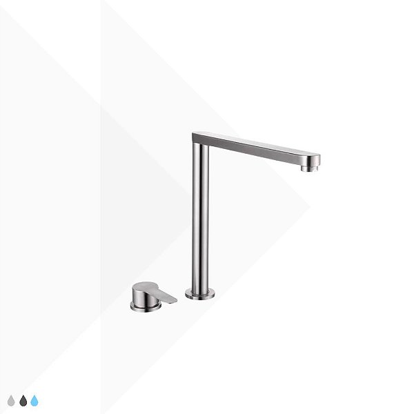 Torneira Monocomando Déli Aço Escovado