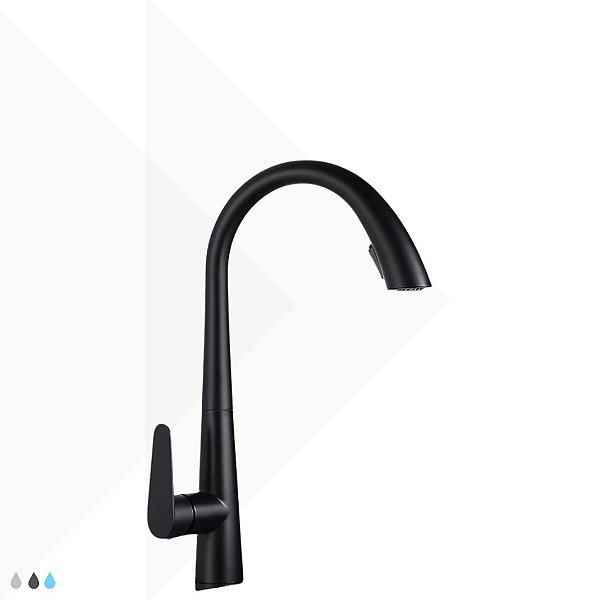 Torneira Monocomando Gourmet Cairo - Black