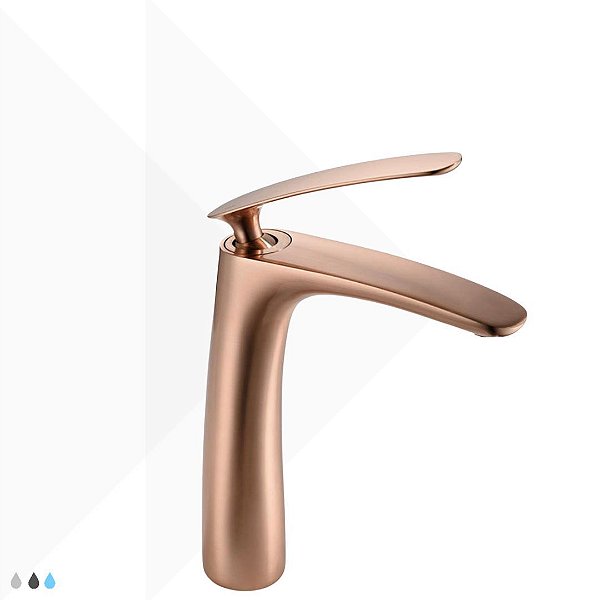 Torneira Monocomando Alta Roma - Rose Gold