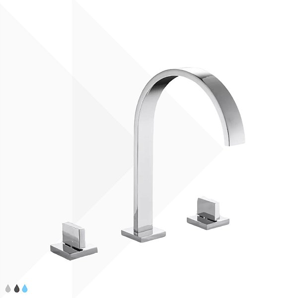 Torneira Duplo Comando Line - Cromada