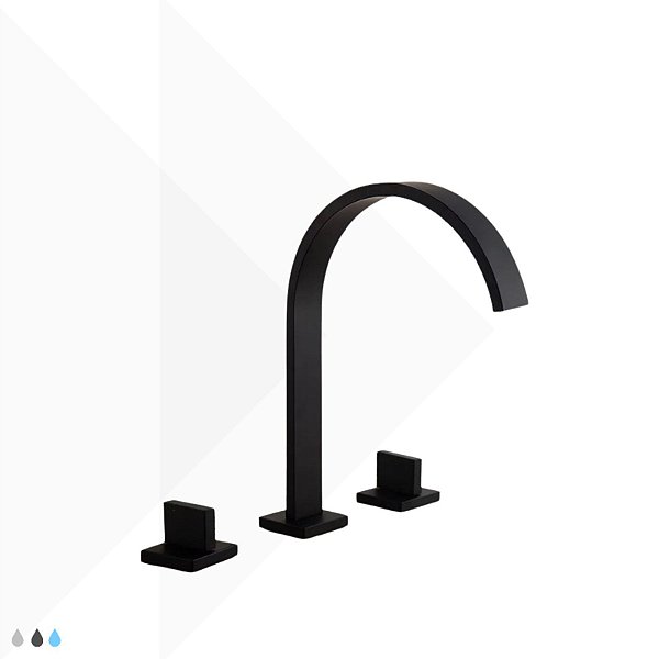 Torneira Duplo Comando Line - Black