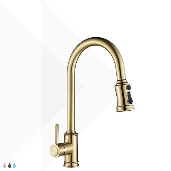 Torneira Monocomando Montrea Gourmet Touch - Ouro Escovado