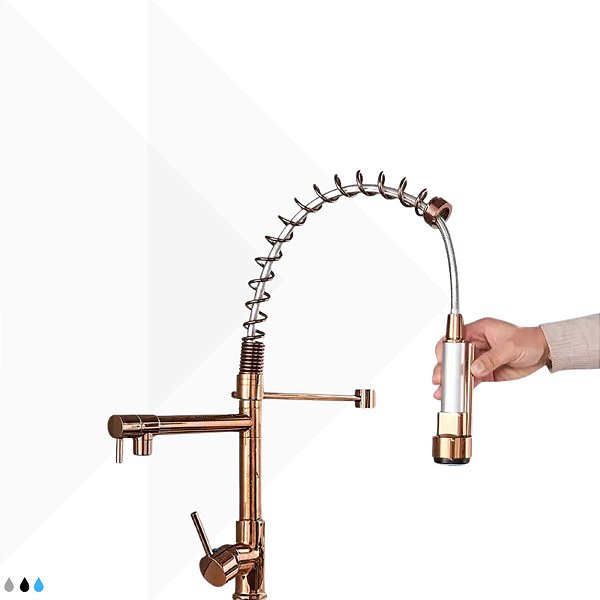 Torneira Monocomando Gourmet Luxury - Rose Gold