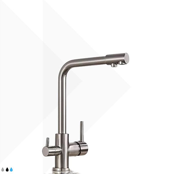 Torneira Monocomando Simple com Filtro - Aço Escovado