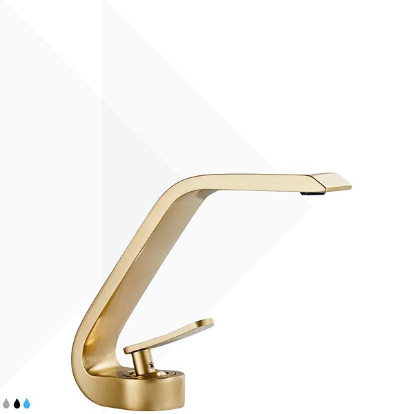 Torneira Monocomando Gourmet Luxo Para Banheiro - Gold