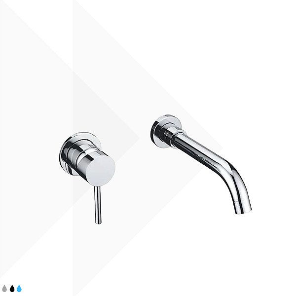 Torneira Monocomando de Parede Lille - Cromado