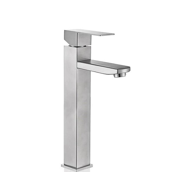 Torneira Monocomando Elegan Alta- Aço Escovado