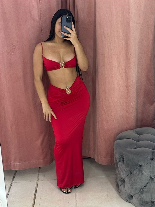 CONJUNTO SHAKIRA VERMELHO