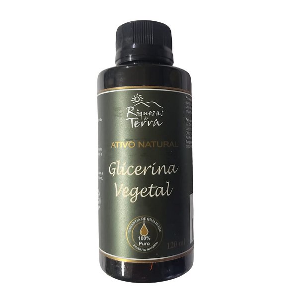 Glicerina Vegetal (100% Pura) - Riquezas da Terra - 120ml - Tudo para  aromaterapia, óleos essenciais, comésticos naturais, orgânicos, veganos -  Aromalandia