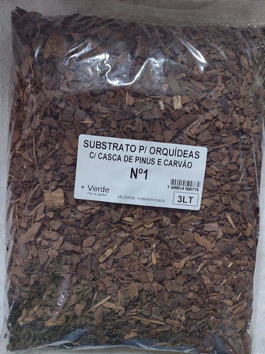 3 Litros Substrato Para Orquídeas com Casca de Pinus e Carvão N1
