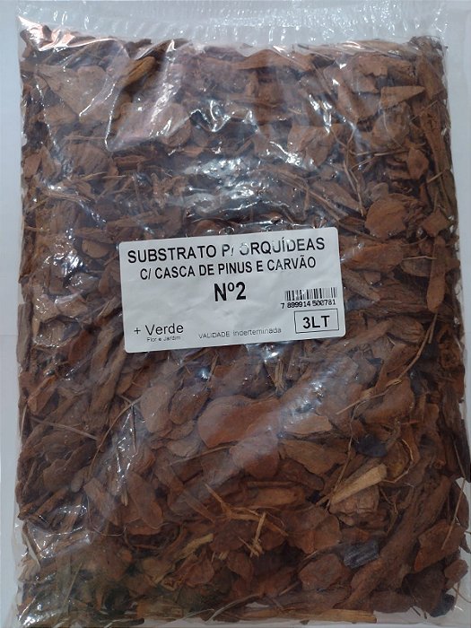 3 Litros Substrato Para Orquídeas com Casca de Pinus e Carvão N2