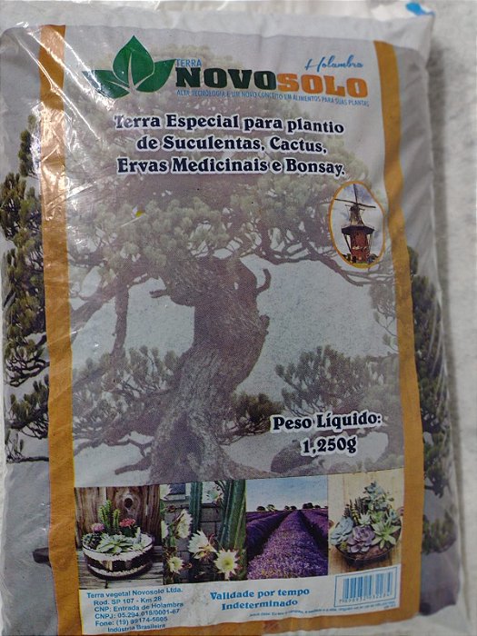 Substrato Terra Especial Suculentas Cactos Ervas Medicinais e Bonsay 1.250g
