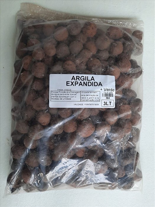 Argila Expandida 3 Litros Para Drenagem e Decoração