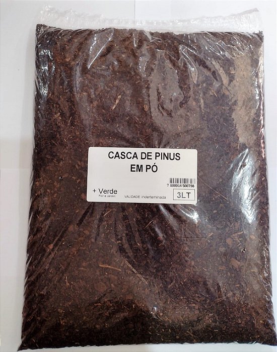 Casca de Pinus Em Pó 3 Litros