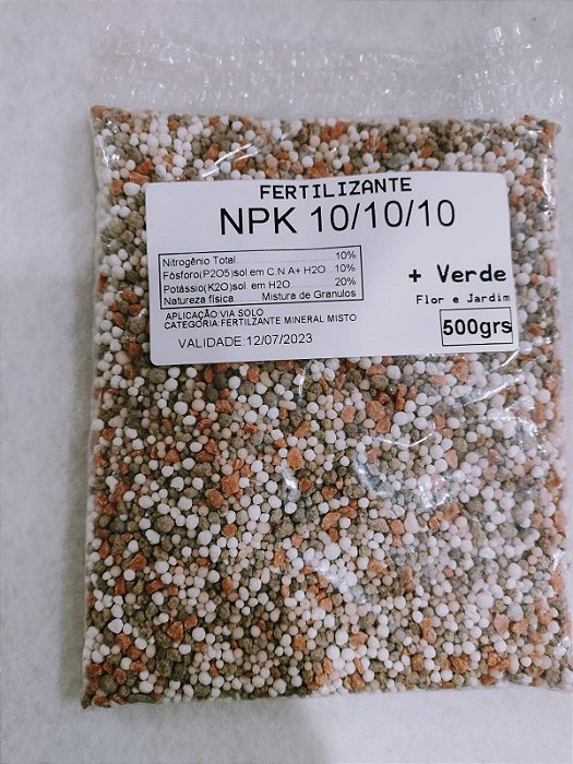 ADUBO FERTILIZANTE NPK 10 10 10 500 GRAMAS