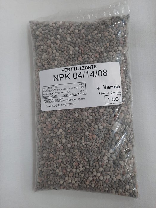 ADUBO FERTILIZANTE NPK 04 14 08 1KG