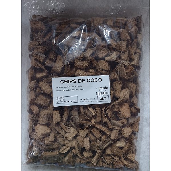 CHIP DE COCO 3 LITROS SUBSTRATO ORQUÍDEA VASOS