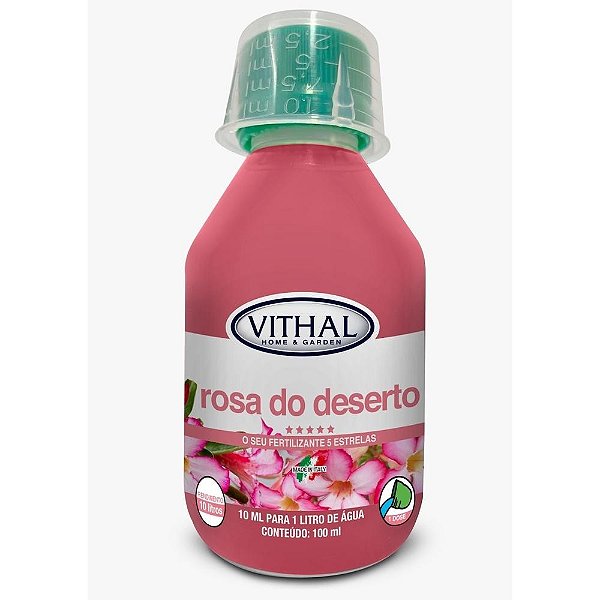 Fertilizante Liquido Para Rosa do Deserto Vithal 100ml