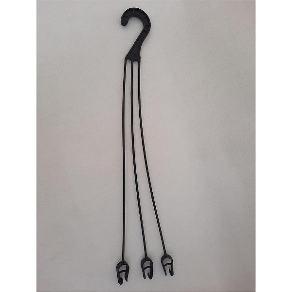 Kit 20 Hastes Alças Preto Pendurador Para Vasos E Cuias Plantas 43cm