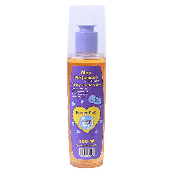 Óleo Perfumado Roger Pet 200ml Morango Com Champagne