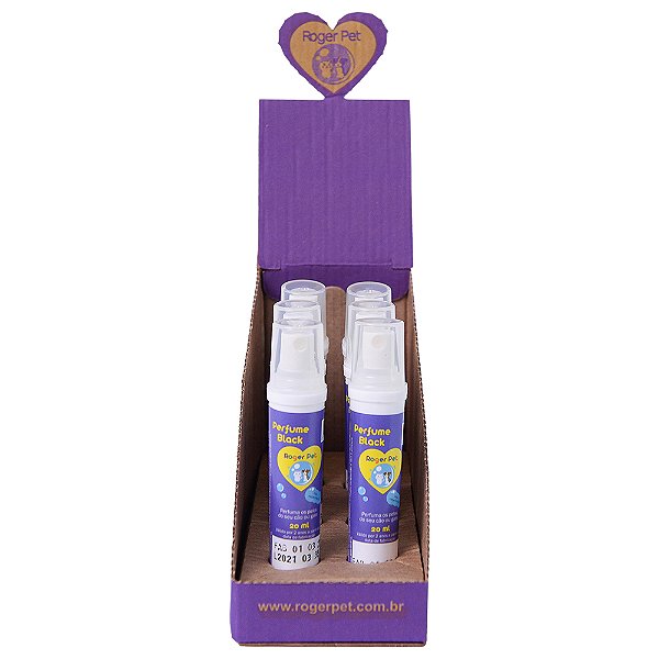 Display Perfume Roger Pet 20ml 6 Un. Black