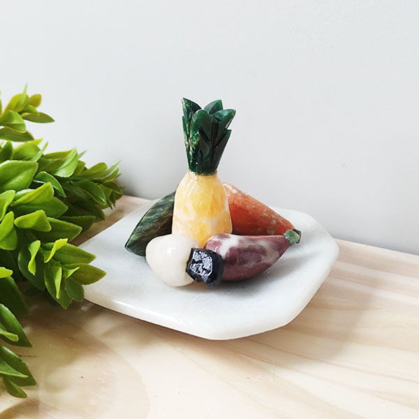 Mini Fruteira Decorativa Lapidada em Pedra Natural - Houmi Store Decor