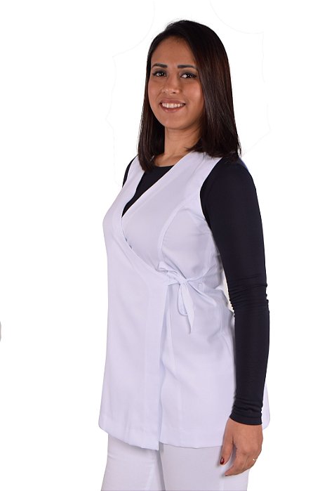 Avental Transpassado Feminino com Laço - Gabardine