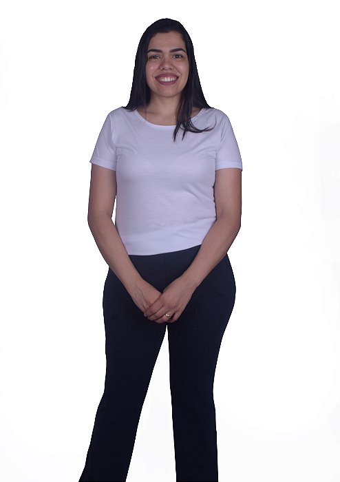 Baby Look Feminina Decote U em PV