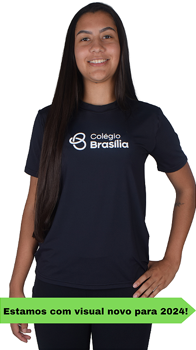 (F)BRA051 - Camiseta Unissex M/Curta M/M - Preto (Ensino Médio)