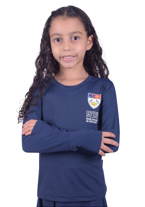 (C) Colégio São Luís - Camiseta Unissex Manga Longa em Poliamida - CSL042
