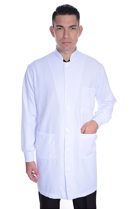 Avental Masculino Gola Padre C/Punho em Gabardine