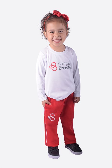BRA070 Ed. Infantil - Calça Unissex Helanca - Vermelha
