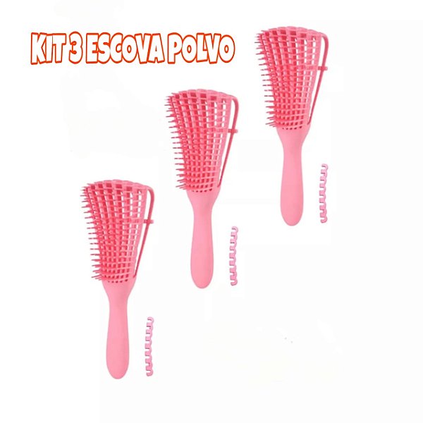 KIT 3 ESCOVAS POLVO