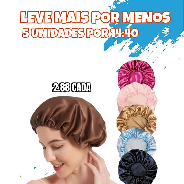 Kit 5 Touca Cetim