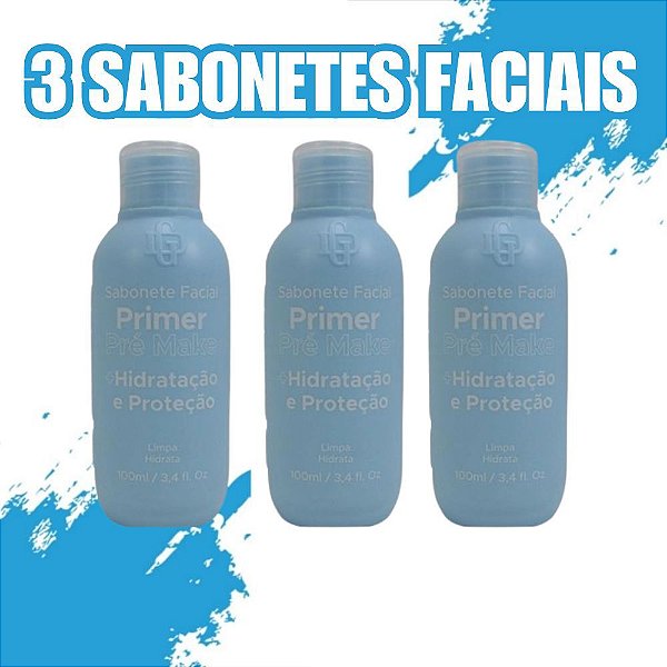 Kit 03 Sabonete Facial Di Grezzo- Primer Pré Make