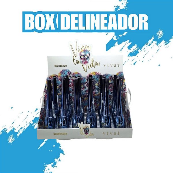Kit 24 Un Delineador Líquido Preto Viva La Vida- Vivai